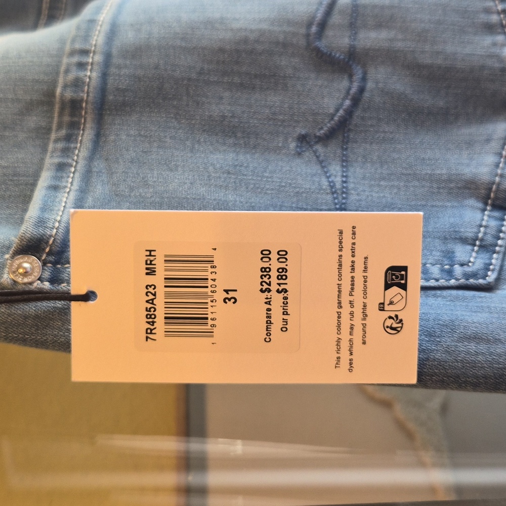 NWT 7 For All Mankind Blue Denim Jeans - Picture 2 of 5